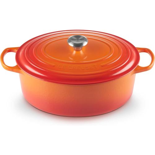 Le Creuset Enameled Cast Iron Signature Oval Dutch Oven, 8 qt., Flame
