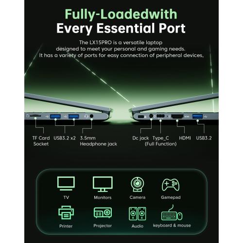 ACEMAGIC Laptop Computer AMD Ryzen 7-5700U Windows Laptop 15.6-in IPS 16GB DDR4 512GB NVMe SSD Numeric Keypad WiFi 6 HDMI Type-C USB3.2 Webcam 3.5mm Audio Windows Laptops Office Laptops