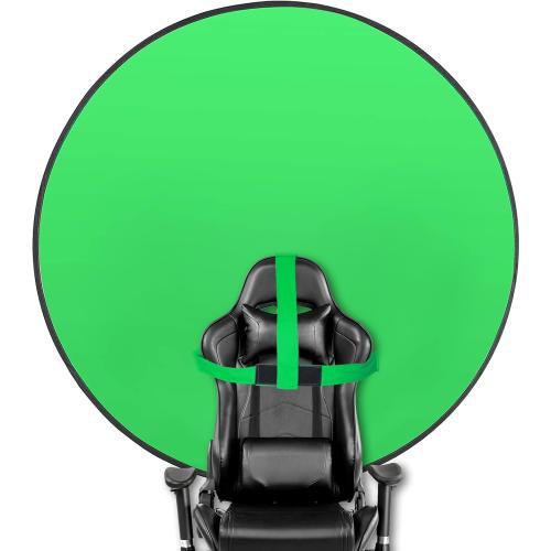 Size 57 Portable Green Screen Chair, 57 in Greenscreen Backdrop with Stand Double Sided Foldable Green Background, Chroma Key, for Photography Streaming Gaming Photo Zoom Video Chats and Meeting
