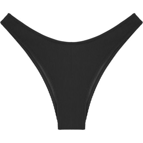 ZAFUL Women Strapless Textured Bandeau Bikini 2 Piece Swimwear Cheeky Solid Lace up Bathing Suits