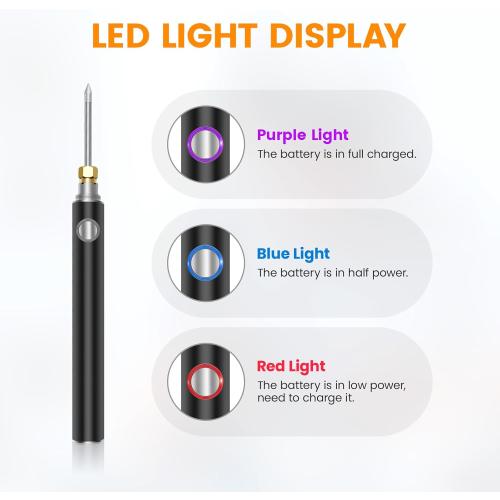 Cordless Soldering Iron Kit, ELMCONFIG 1100mAh USB Wireless Electric Soldering Gun Pen, Portable and Rechargeable for Home Appliance Repair, Electronic Components, DIY, Black