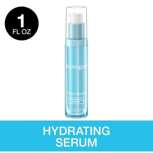 1oz Neutrogena Hydro Boost Hydrating Hyaluronic Acid Serum, Hydrating Face Moisturizer For Dry Skin, Oil-Free Non-Comedogenic Moisturizer, 1 FL OZ