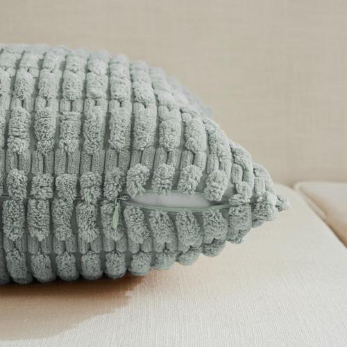 Fancy Homi 4 Packs Decorative Throw Pillow Covers for Living Room Couch Bed, Modern Farmhouse Boho Home Decor, Accent Cushion Case (18 x 18-Inch, Grey Blue)