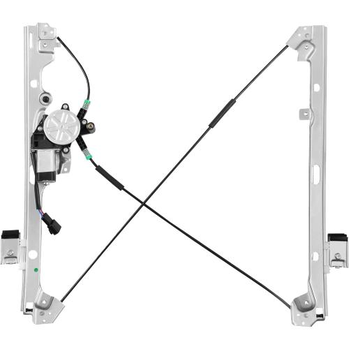 Front Passenger Side Power Window Regulator with Motor (2 Pins) Fit for 2001-2006 Chevrolet Silverado 1500 3500, Avalanche Suburban GMC Sierra 1500 2500 3500 Yukon XL Cadillac Escalade, 741-645
