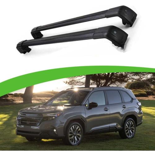 Roof Rack Cross Bar Compatible with Subaru Forester Touring 2025 2026 with Lock Aluminum Cross Bars Lockable Crossbar Luggage Rack for Rooftop Cargo Carrier Luggage Kayak Canoe Bike Snowboard (Black)