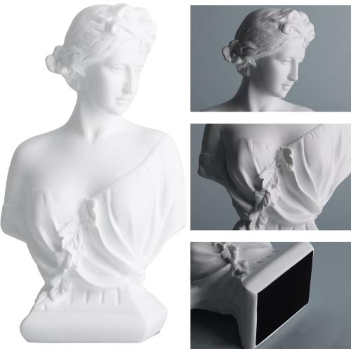 DOVDOV Greek Goddess Decoration, Young Venus Bust, Classic Roman Bust, Greek Mythology Decoration, for Home Decorative Statues, Home Office, Bedroom, Console, Shelf Decoration