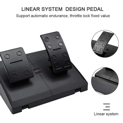 PXN PC Racing Wheel, V3II 180 Degree Universal Usb Car Sim Race Steering Wheel with Pedals for PS3, PS4, Xbox One, Xbox Series X/S, Switch (Black)