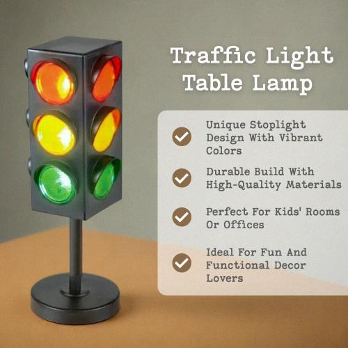 Rhode Island Novelty Eltrali 8 Inch Traffic Light Table Lamp