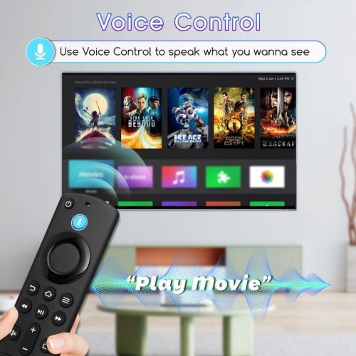 Replacement Remote Control for Fire Smart TV Stick, TV Cube, for Insignia/Pioneer Omni QLED FireSeries, Stick Remote (2nd Gen/3rd Gen/4K/Lite/4K Max)