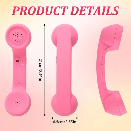 Retro Phone Handset, 2026 New Retro Style Type-C Phone Handset,Vintage Wired Plug in Handheld Cell Phone Receiver with Microphone, Suitable for Cell Mobile Video Conferences,Calls,Meetings (Black)