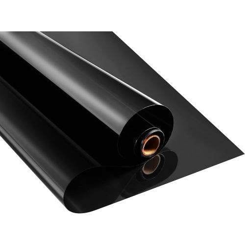 Heat Control Window Film, Window Tint Sun Blocking Blackout and UV Protection, one-Way Privacy Mirror Reflective Film,Explosion-Proof Premium PET Material Cosmic Black, 17.5 Inch x 6.5 Feet