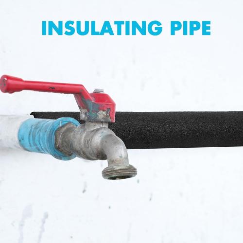 Hanaive 4 Pcs Size  40 Inch x 4.1 Inch Jumbo Foam Pool Noodles Pipe Insulation Tube Large Swimming Swim Hollow Noodle Bulk for Floating Craft Projects Pre Slit Clamp Protection Padding Bumper (Black)