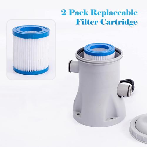 Matybobe Above Ground Pool Filter Pump 330 GPH, Electric, Grey, ABS, Easy to Clean, Suitable for Small Pools & Fish Ponds