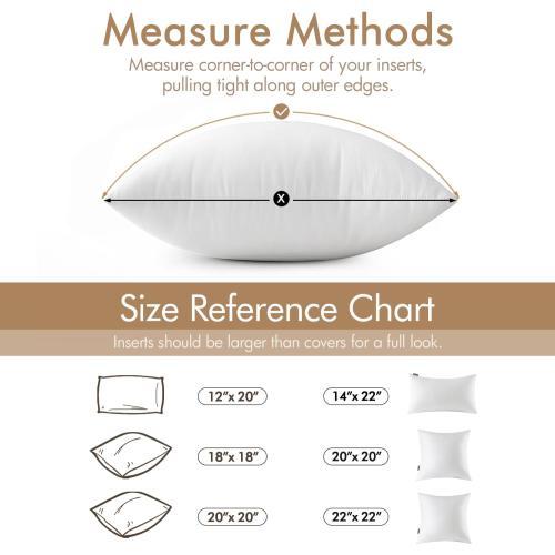 MIULEE 18x18 Inches Pillow Inserts Pack of 2, Decorative Throw Pillow Inserts for Couch