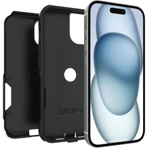 OtterBox iPhone 17e, 16e, 15, 14, & 13 Commuter Series Case - Black, Slim & Tough, Pocket-Friendly, with Port Protection - Thin & Protective iPhone Case, Dual-Layer, Impact Absorbing iPhone Case