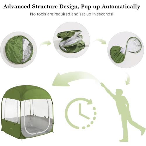 Sports Tent, Instant Weather Proof Clear View Bubble Tent with Carry Bag, Portable & Foldable Pop Up Tents Shelter for Watching Sports Events, Camping, Fishing