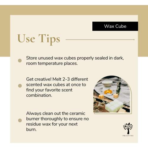 PRISTINE Scented Wax Melts and Candles Set With Tea Light Warmer   Top 4 Popular Scentsy Soy Melts, Pumpkin, Lavender, Cilantro, Coconut | Includes FREE Burner and 2 Tealights