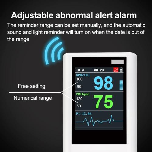 Caphstion Veterinary Animal Blood Oxygen Monitor SPO2 Handheld Pulse Rate Monitor with Small Probe for Pets