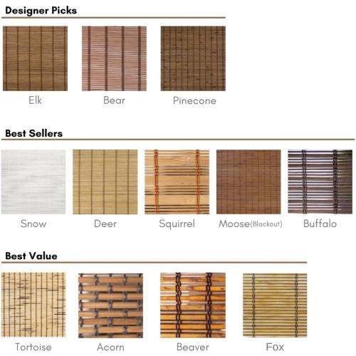 CHICOLOGY Bamboo Roman Shade, Cordless Light Filtering Woven Wood Window Treatment for Living Room, Dining Room, Kitchen & Office, Natural Bamboo Blinds for Boho Coastal Decor, Squirrel, 31W x 48H