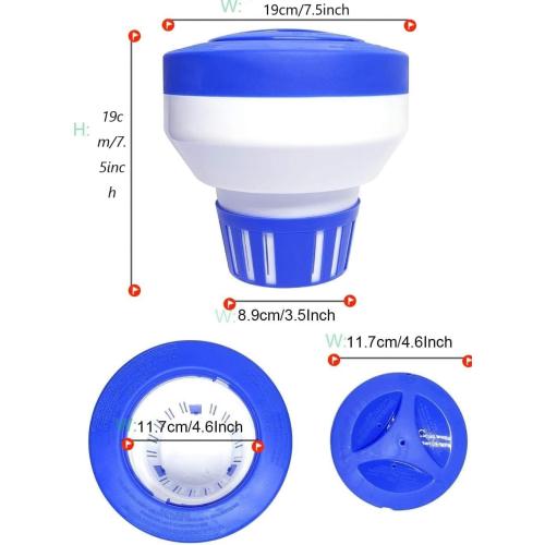 Pool Chlorine Floater, 7.5 Large Floating Chlorine Dispenser, Optimal Pool with Adjustable Release for Indoor & Outdoor Swimming Pool Hot Tub