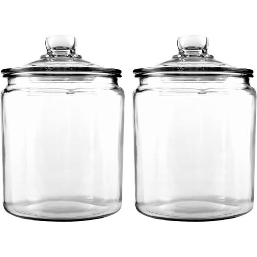 Anchor Hocking 3 Glass Jar with Lid, 2x 1 gallon and 3 qt.