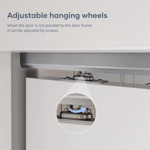6FT Commercial Grade Sliding Pocket Door Hardware Track Kit,Top Mount,Heavy Duty,Smoothly and Quite,Easy to Install,Aluminum(Door is not Included)