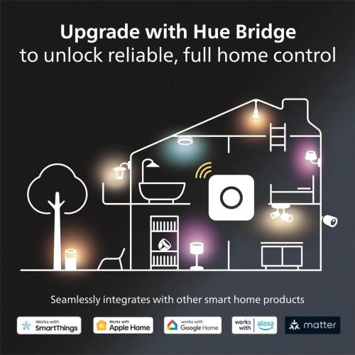 Philips Hue Smart 60W ST19 Filament LED Bulb - Soft Warm White Light - 1 Pack - 550LM - E26 - Indoor - Control with Hue App - Compatible with Alexa, Google Assistant and Apple Homekit.