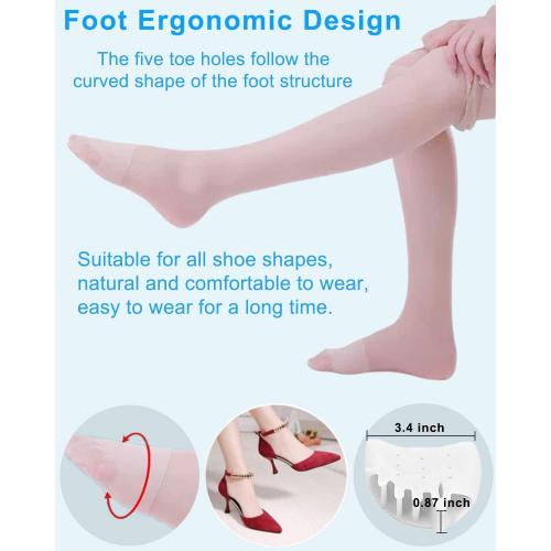 Golbylicc 4 Pairs Metatarsal Gel Pads Toe Spacers Separators to Correct Bunions, Forefoot Pads, Hammertoe Corrector Big Toe Straighteners for Women Men Foot Pain Relief