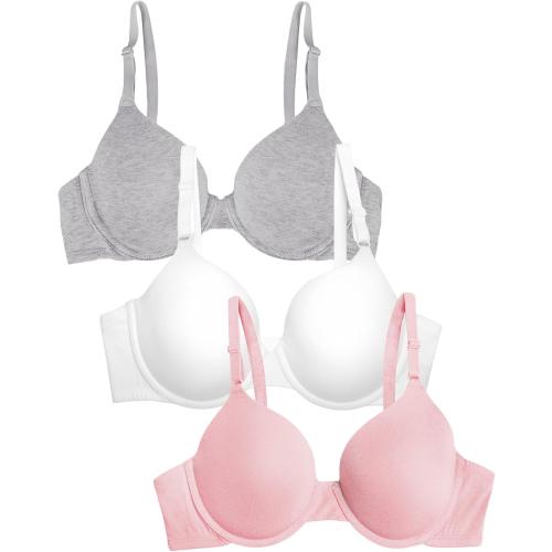Fruit of the Loom Womens Smooth Cotton T-Shirt Bra - Ultra-Soft, Flexible, and Invisible Under Tees