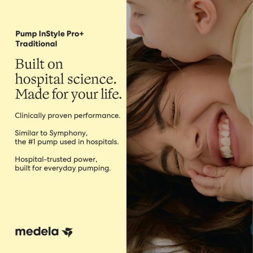 Medela Pump in Style Pro  Double Electric Breast Pump, Hospital Grade | Hospital Performance, Bottles & Flanges, Enhanced Comfort, BPA-Free, Rechargeable, Lightweight, Compact & Portable