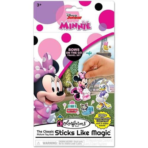 Colorforms Travel Set, Stickers for Kids – Disney Minnie Toys, Arts and Crafts, Reusable Sticker Book, Kids Stickers, Toddler Crafts, Stickers for Boys, Girls, Arts & Crafts, Craft Supplies, Ages 3