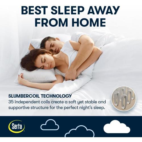 Serta Raised Air Mattress with Never Flat Pump | Luxury Inflatable Mattress with Built in Air Pump to Ensure a Good Night’s Rest | Heavy Duty Blow Up Mattress with Self Inflating Pump