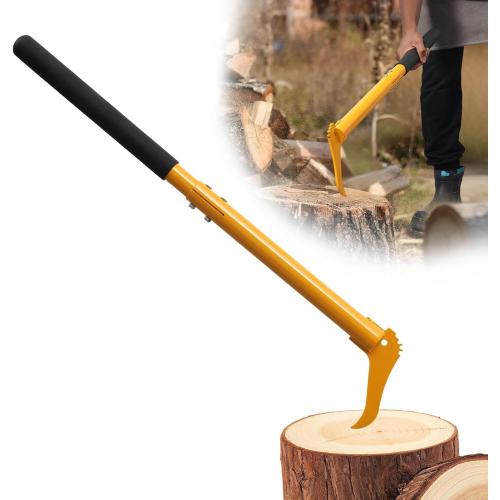 Hookaroon,29 inch Heavy Duty Manganese Steel Pickaroon with Anti-Slip Handle for Lifting Rotating Dragging Stacking Logs Moving Wood Firewood Tool Forestry Tools