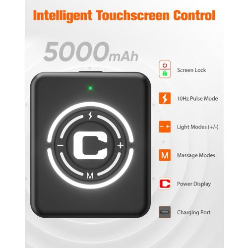 CRAZYTECH 3D Red Light Therapy for Knee, FSA Eligible HSA 5000mAh Cordless Knee Massager with 4 Vibration Areas, Infrared Heating Pad Wrap Device for Knee Elbow Shoulder, 660nm 850nm