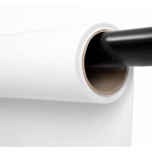 Kate Seamless Paper Backdrop for Photography Solid White Photo Backdrop Paper (53''x32.8' Arctic White)