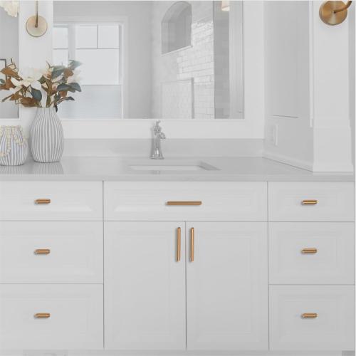 10 Pack Champagne Bronze 5 Inch(128mm) Hole Center Kitchen Cabinet Handles Cabinet Pulls Kitchen Drawer Pulls Hardware for Cupboard Dresser Handles Bathroom