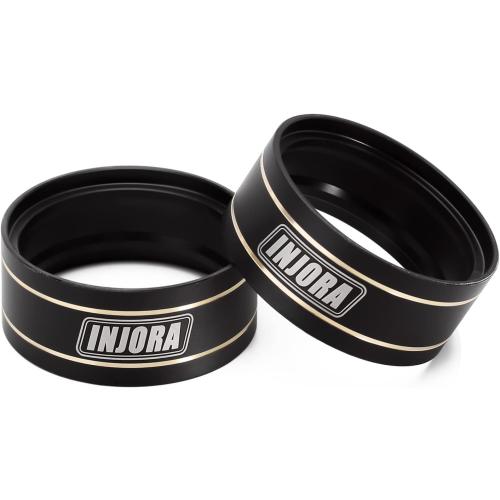 INJORA Brass Internal Beadlock Ring Clamp Ring 94g Wheel Weight Fit 1.9 Wheel Rim for 1/10 RC Crawler Axial SCX10 II 90046 TRX-4 VS4-10 SCX10 Pro Upgrade Parts