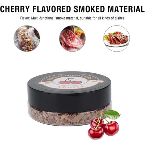 Wood Chips 4 Pack for Smoking Gun, Hand-held Smoke Gun Smoker Infuser, Sawdust for Smoked Drinks, Food, Cocktails, Cheese, Desserts (Apple, Cherry, Hickory, Oak)