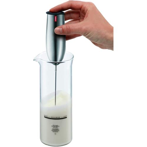 Bodum Schiuma Battery Operated Milk Frother for Coffee, Lattes, Hot Chocolate, Mocha, Cappuccino, Polished Stainless Steel