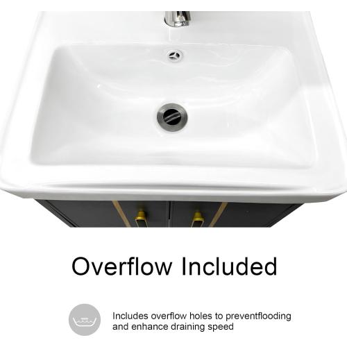 Grey and Gold wall-Mounted Compact 20-inch Bathroom mini Vanity Table,Designed specifically for Small Bathroom washbasins in Tight Spaces