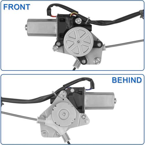 Obaee 741-766 Front Left Driver Side Power Window Regulator with Motor Compatible with Honda Accord 1998 1999 2000 2001 2002 Sedan Only, Replace OE 72250S84A02, 72250S84A03 (4 Pins)