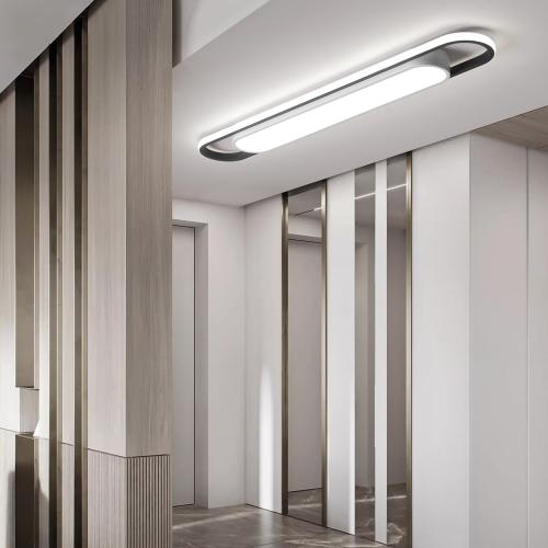 4Ft Modern Smart LED Linear Ceiling Lights Dimmable LED Ceiling Lamp with Remote Control,65W Metal/Acrylic Flush Mount Ceiling Lighting Fixtures for Kitchen Living Room Kitchen Dining Room (48)