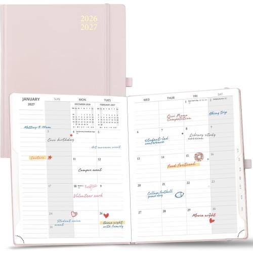 POPRUN Monthly Planner 2026-2027, Large-8 x 10, 18 Month Calendar Book