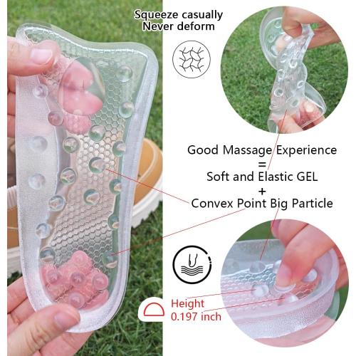 2025 New Gel Arch Support Heel Cup, Elastic Big Particle Enhanced Massage, Relieve Plantar Fasciitis&Achilles Tendonitis, Self-Adhesive Heel Pad, Shock Absorption for Sneaker Work Boot