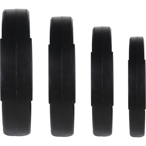 Signature Fitness Standard 20 Pound Coded and Vinyl Coated Olympic Weight Plate for Muscle Strengthening and Endurance Training, Black (Set of 2)