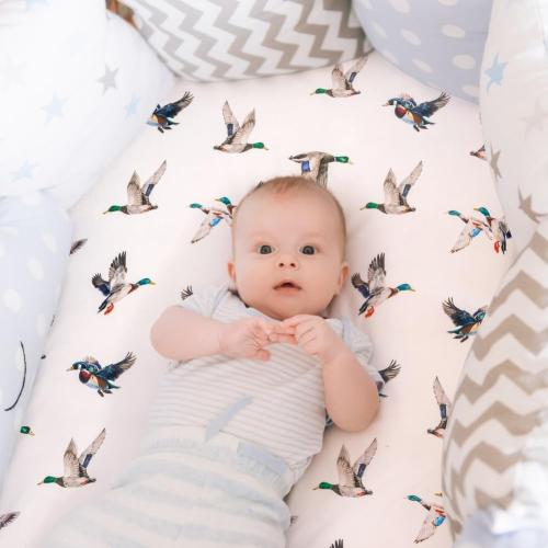 4 Pack Mallard Duck Baby Bassinet Sheets Neutral Unisex Breathable Fitted Nursery Sheets for Baby Girl or Boys (Bassinet Sheet)