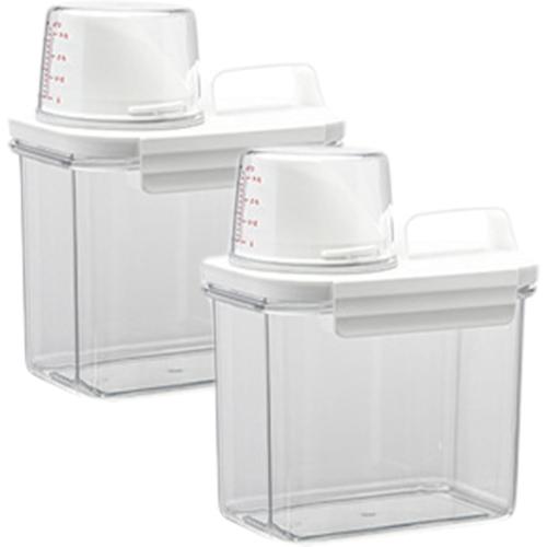 Container Sets, Rice Container, 2PCS 1100ml Airtight Cereal Storage Container with Measuring Cup & Pour Spout, Clear Plastic Rice Holder, Grain Dispenser with Handle for Flour, Sugar, Candy, Oatmeal