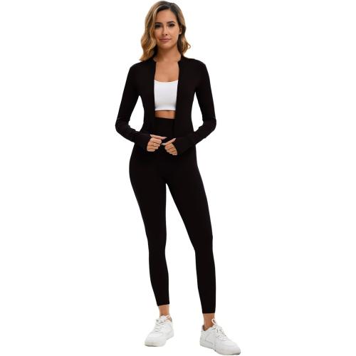 XL Yknktstc Womens Two Piece Tracksuit Set Long Sleeve Zipper Jacket with Athletic High Waist Leggings Workout Outfit