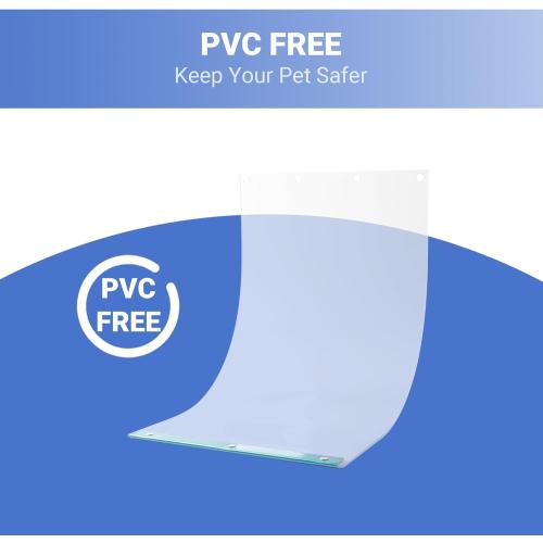 2PACK Dog Door Replacement Flaps - Measures 7.25 x 13, Medium Dog Door Flap Compatible with Ruff Weather Pet Door, BPA Free, Less Shrinkage, Weather Resistant