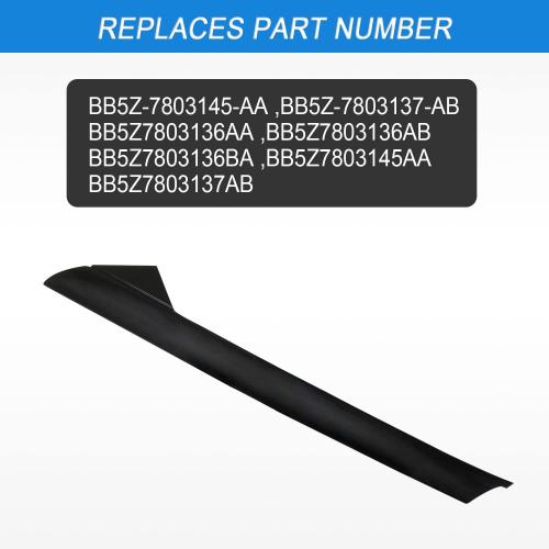 CARMOCAR A-Pillar Front Molding Windshield Outer Trim Right (Passenger Side) Replacement for Ford Explorer 4 Door Utility 2011-2019 Replaces BB5Z-7803145-AA BB5Z-7803137-AB 1 Pack